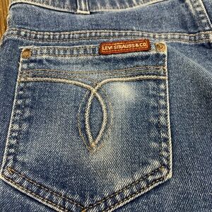 Levi's Men's Straight Jeans - Blue with Tan Stitching